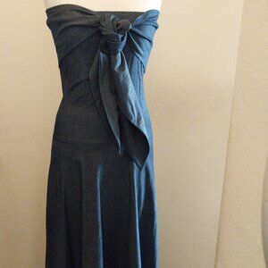 Body Politiques Convertible strapless denim dress